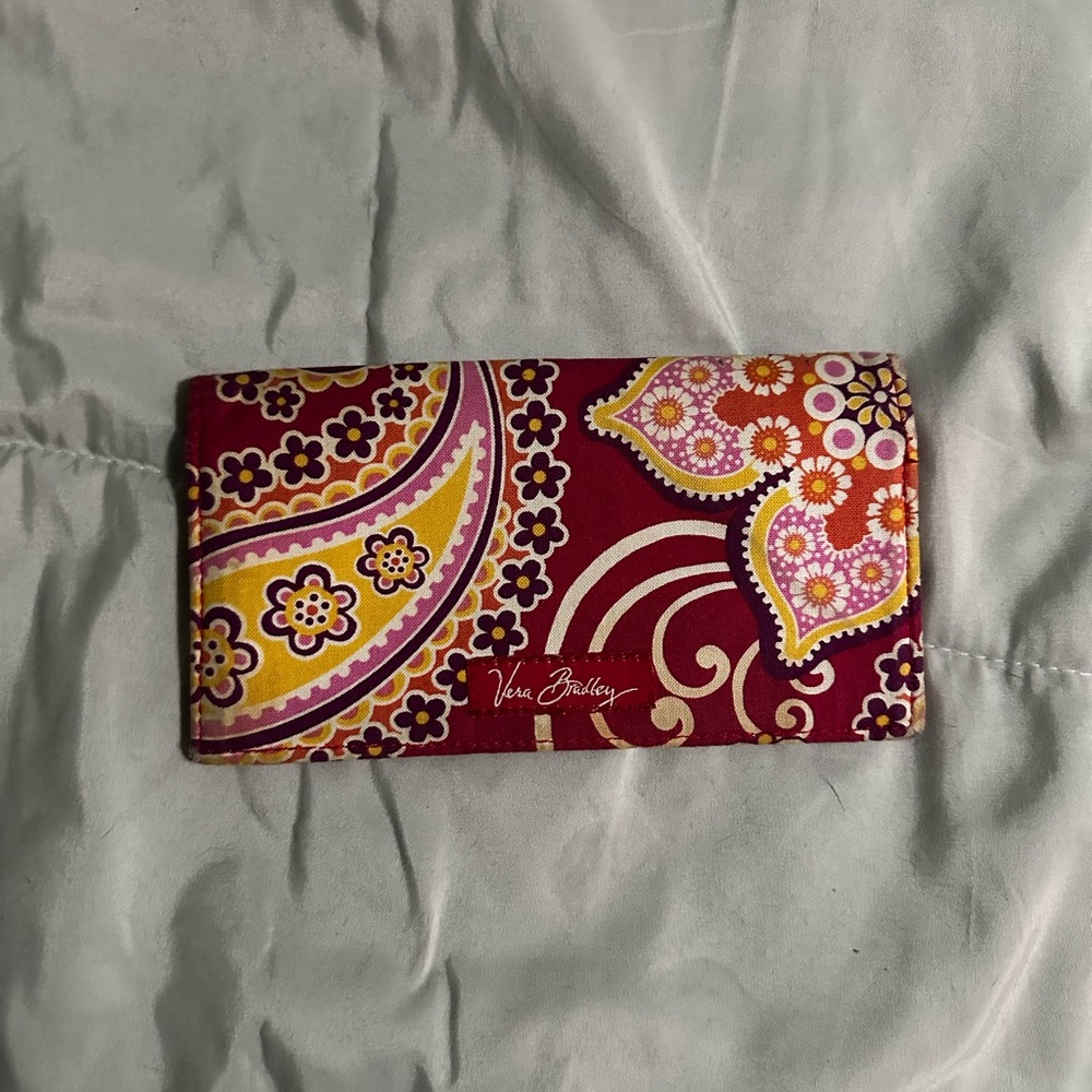 Vera Bradley Paisley Wallet - Red and Yellow